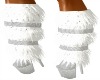 White fur boots