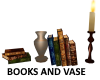 *T* CL Books and Vase