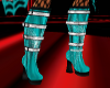 turquoise rave boots