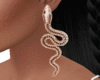 Gold snake earring