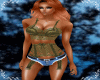 ;ba;olive LACETTE/short
