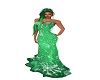 green snowflake gown