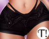 T! Black Mini Shorts/Tat