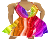 cowl dress rainbow