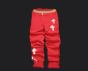 red fitted jeans w cross