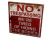 AS No Trespassing Sign