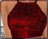 Red Sequin Crop Top
