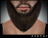 . trimmed beard | brown