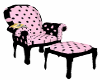 Pnk/Blk Polka Dot Chair