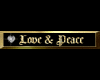 Love & Peace gold tag