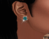 Silver-Teal Earrings