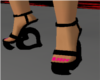 black heart shoes w/pink