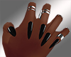 RT Black nails/rings