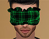 Green Sleep Mask Plaid M
