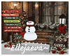 Christmas Snowman Bench