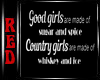 Wall Quote Country Girls