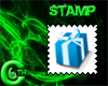 6C Blue Present Stamp
