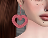 Vday Rose Heart Earring