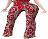 $ Pants Flower Red