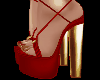 LUX Red Gold Heels