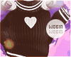 .W Heart Sweater Black