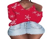 Christmas Top/Jean Skirt