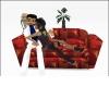 RED LOVE CUDDLE COUCH