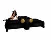 Blk and gold club couch