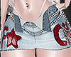 V: Denim skirt blue
