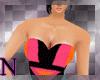 pb sexy blue pink dress