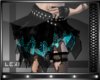 L+ Blk/Cyan Gothic Skirt