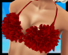 Floral Bikini Top Red