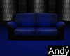 A| Blue 10 Seater Sofa