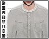 d| Mao Collar Gray Shirt