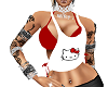 Whi/Red Hello Kitty Top