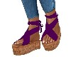 PURPLE PLATFORM SANDALS