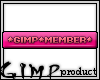 Pink gimp Member tag