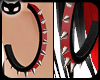 [SIN]Spiked Earrings-Red