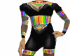 rainbow n black bodysuit