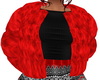 Red Fur Layerable Jacket