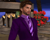 ! Purple Stripe Tie Suit