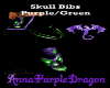 Skull Bibs Purple/Green
