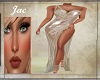 J~GOLD LAME EVENING GOWN