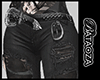 Grunge ripped jeans