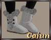 Gray Fur Trimmed Boot