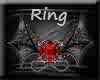 Z Goth Ruby Bat Ring M