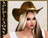 BROWN GOLD COWGIRL HAT