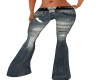 patched flare jeans