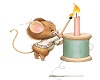 Candle Mouse Sticker