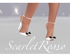 White/Black Bow Heels